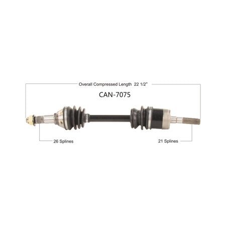 Wide Open OE Replacement CV Axle CAN AM FRONT RIGHT OUTLANDER 650/850/1000 20 CAN-7075